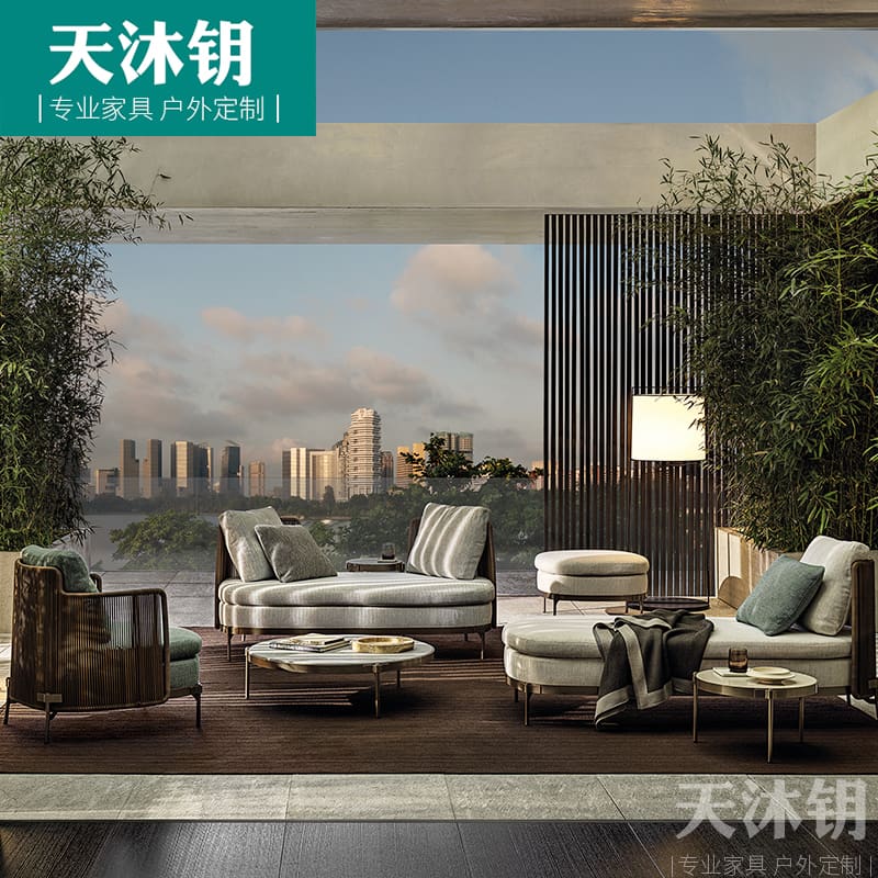 Bàn ghế sofa ngoài trời, chống thấm nước, làm bằng ngoài trời bền đẹp, thân t BGSV_1358