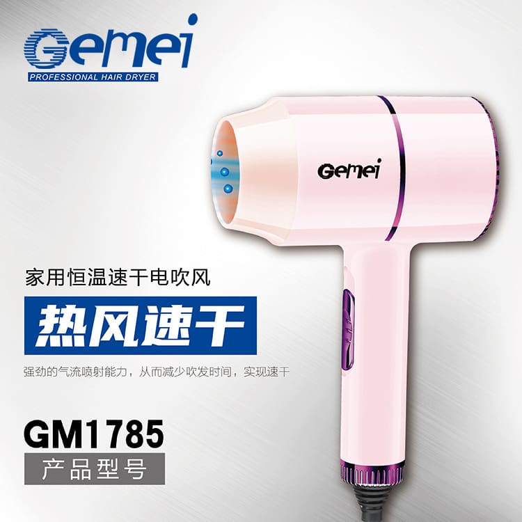 Máy sấy tóc gemei1785 máy sấy tóc hai tốc độ chất lượng cho khách sạn MST-433