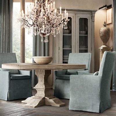 Bàn ghế Phong Cách Châu Âu Lưới Màu Đỏ Gỗ Chắc Chắn Bàn Cà - BGCF-568