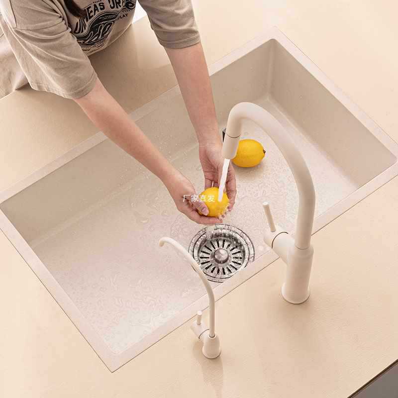 Bồn rửa bằng đá thạch anh kohnner bồn rửa nhà cao cấp, tiện lợi cho nhà hàng  CR-264