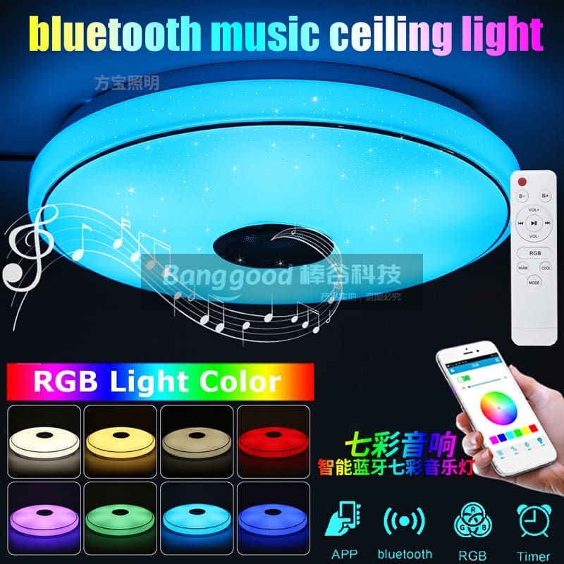 Bluetooth Âm Nhạc Thông Minh Đèn Ốp Trần Ứng Dụng Di Động - DTN-780
