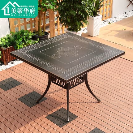 Bộ bàn ghế ngoài trời sân vườn bàn nhôm đúc ngoài trời bền đẹp, thân thiện mô BGSV_1445