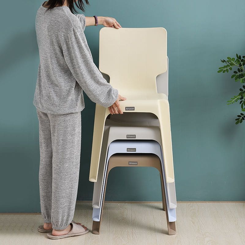 Bàn ghế Lưng Ghế Châu Âu Đơn Giản Ghế Nhựa Lưng Bàn Ghế Văn - BGCF-1908