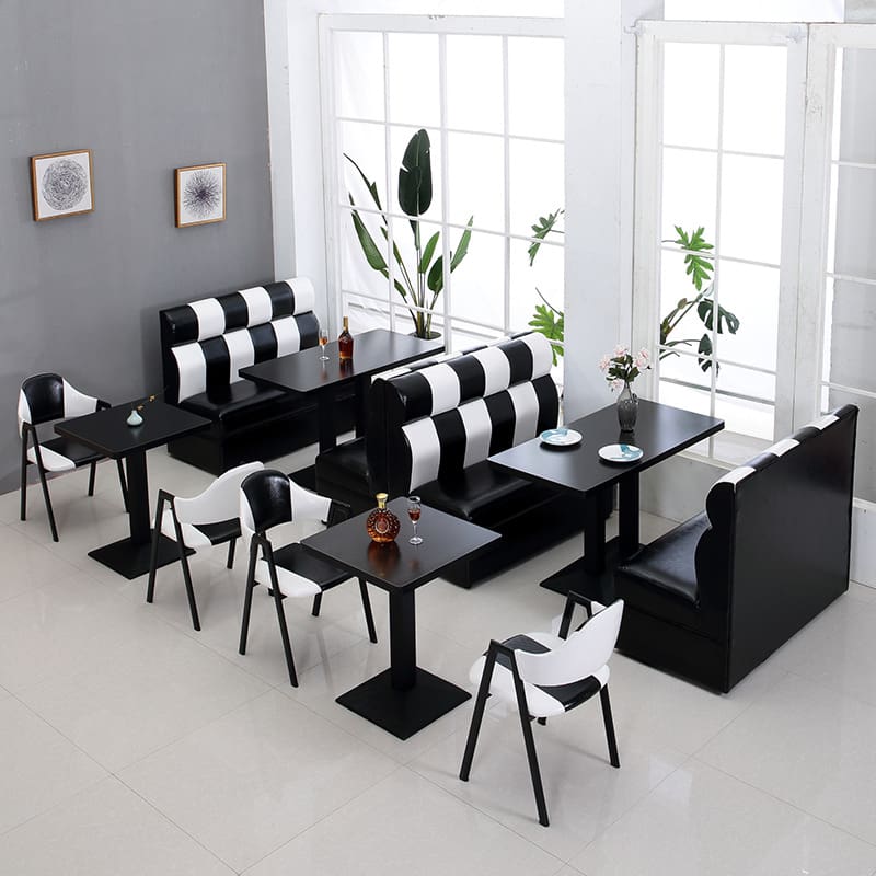 Bàn ghế quán trà sữa đơn giản ghế đôi sofa cà phê nhà hàng - BGCF-1646
