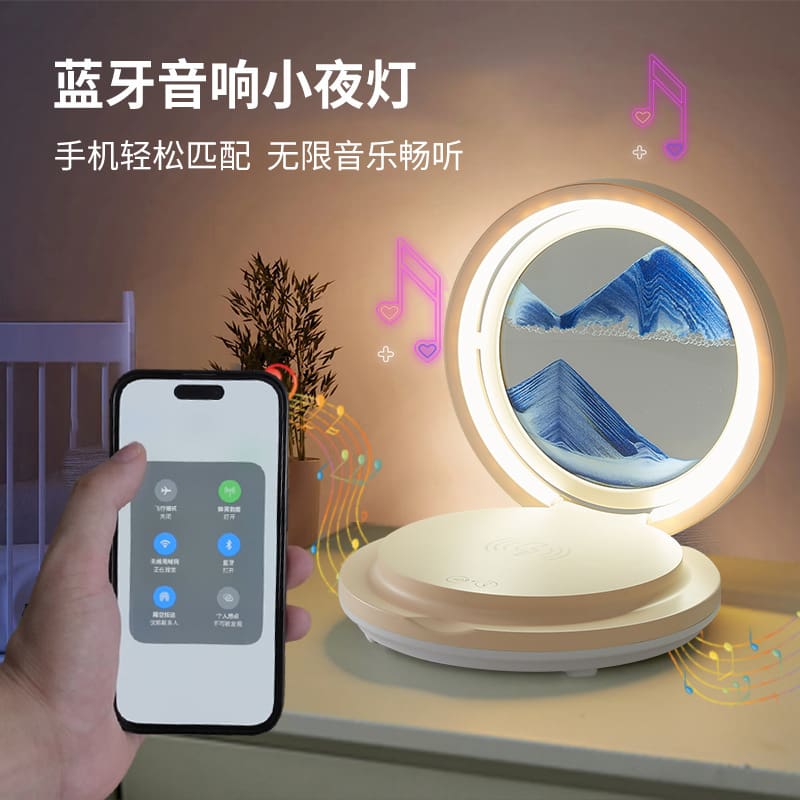 Sáng Tạo QuickSand Tranh Di Động Sạc Điện Thoại Loa Bluetooth Đèn Bàn - DDB-853