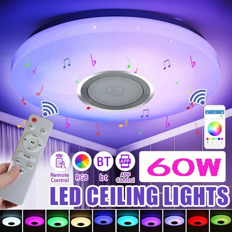 2024 Âm Nhạc Bluetooth Đèn Ốp Trần Thông Minh RGB Nhiều Màu - DTN-1085