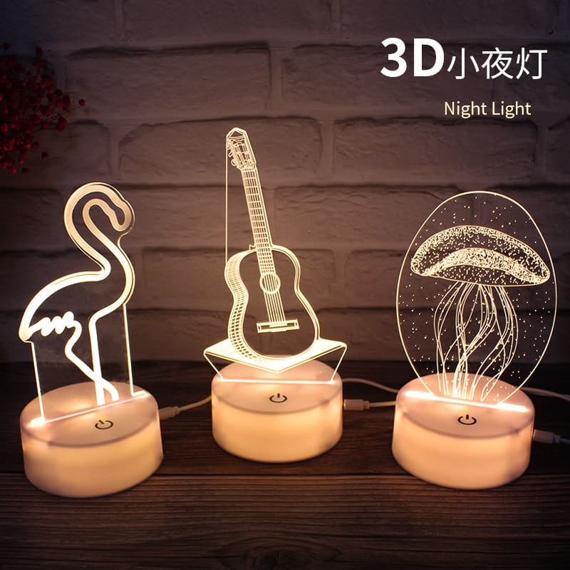Tùy Chỉnh Sáng Tạo Acrylic Phòng Ngủ Đầu Giường 3D Đèn Ngủ LED Nhiều M - DDB-837