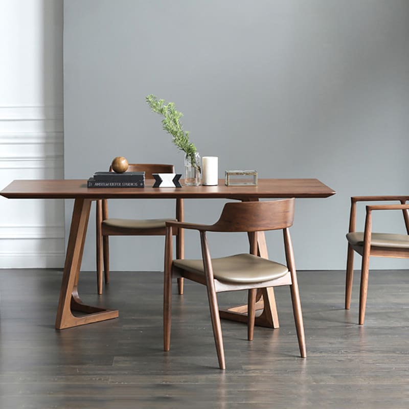 Bàn ghế Bắc Âu Bàn ăn gỗ đặc phòng nhỏ đơn giản log Bàn ăn - BGCF-567