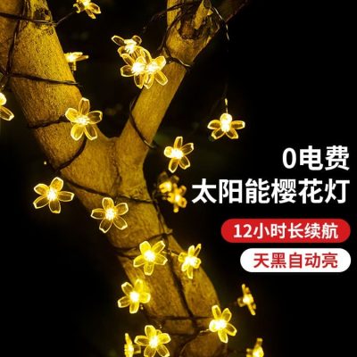 Đèn sân ngoài trời năng lượng mặt trời dây Đèn treo tường sân vườn ban - DNT-594