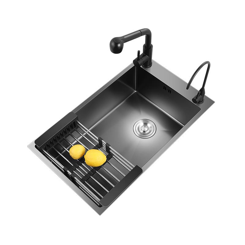 Da4k bếp nhỏ chậu đơn sus304 bồn rửa chén inox cao cấp, tiện lợi cho nhà hàng CR-245