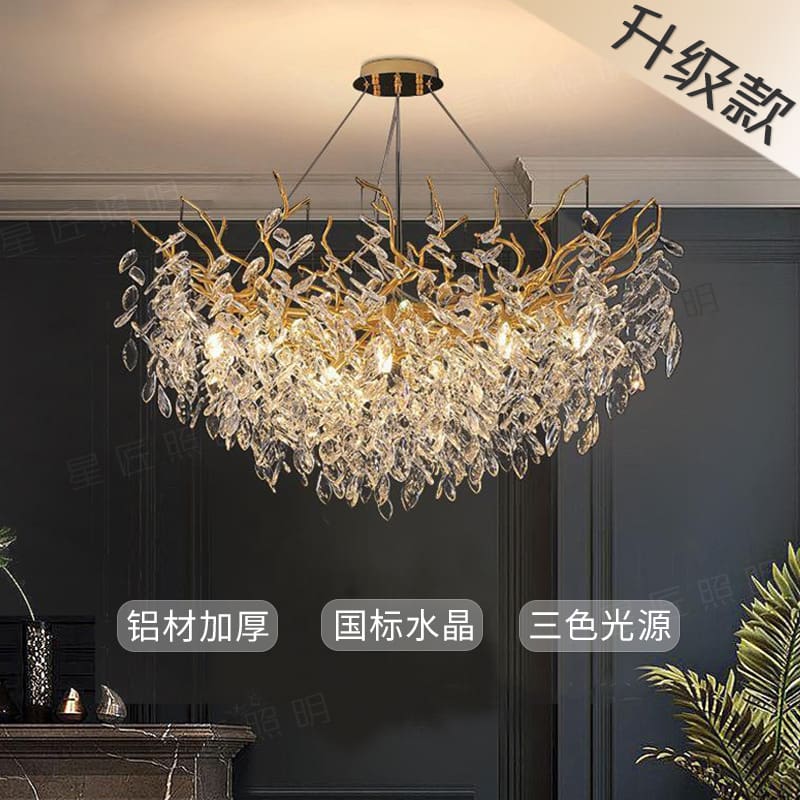 [Tùy chỉnh] Pháp ánh sáng đèn chùm sang trọng phòng khách đèn chùm phò - DC-1144