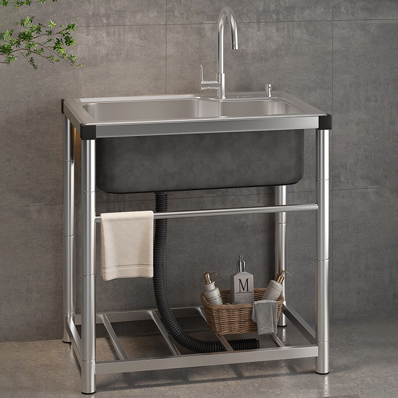 Nhà bếp inox 304 chậu rửa bát hộ gia đình cao cấp, tiện lợi cho nhà hàng CR-57