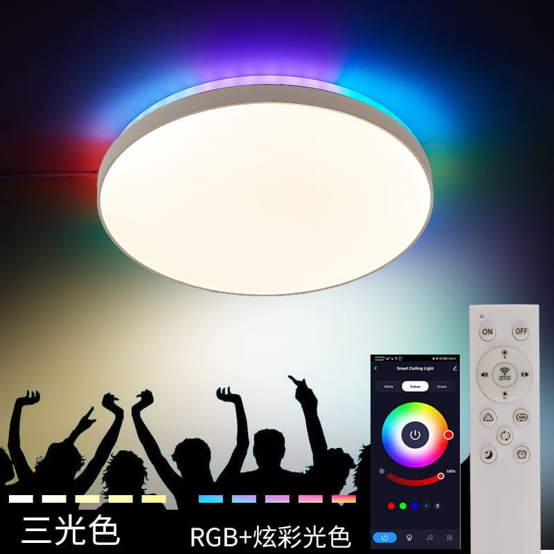 TUYA thông minh ba chống đèn trần RGB siêu mỏng tròn đèn - DTN-683