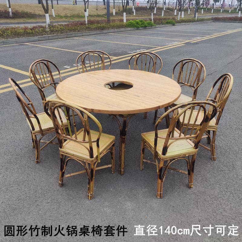 Xưởng bán buôn bàn ghế tre bàn ghế tre bếp cao cấp, tiện lợi cho nhà hàng BN-76