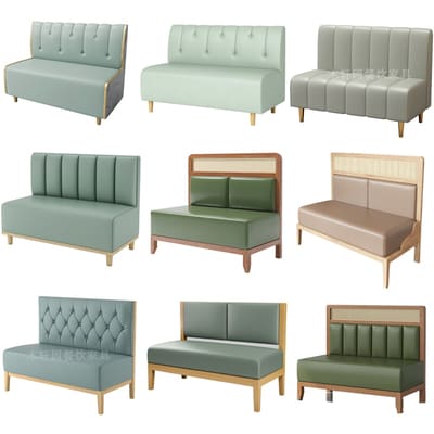 Bàn ghế Quán trà sữa màu đỏ quán trà sữa ghế sofa ghế đẩu - BGCF-399