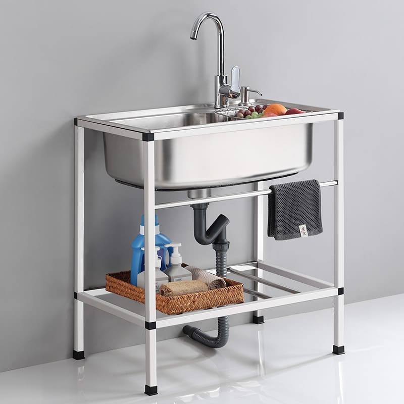 Nhà bếp dày đơn giản bằng thép không gỉ bồn cao cấp, tiện lợi cho nhà hàng CR CR-369