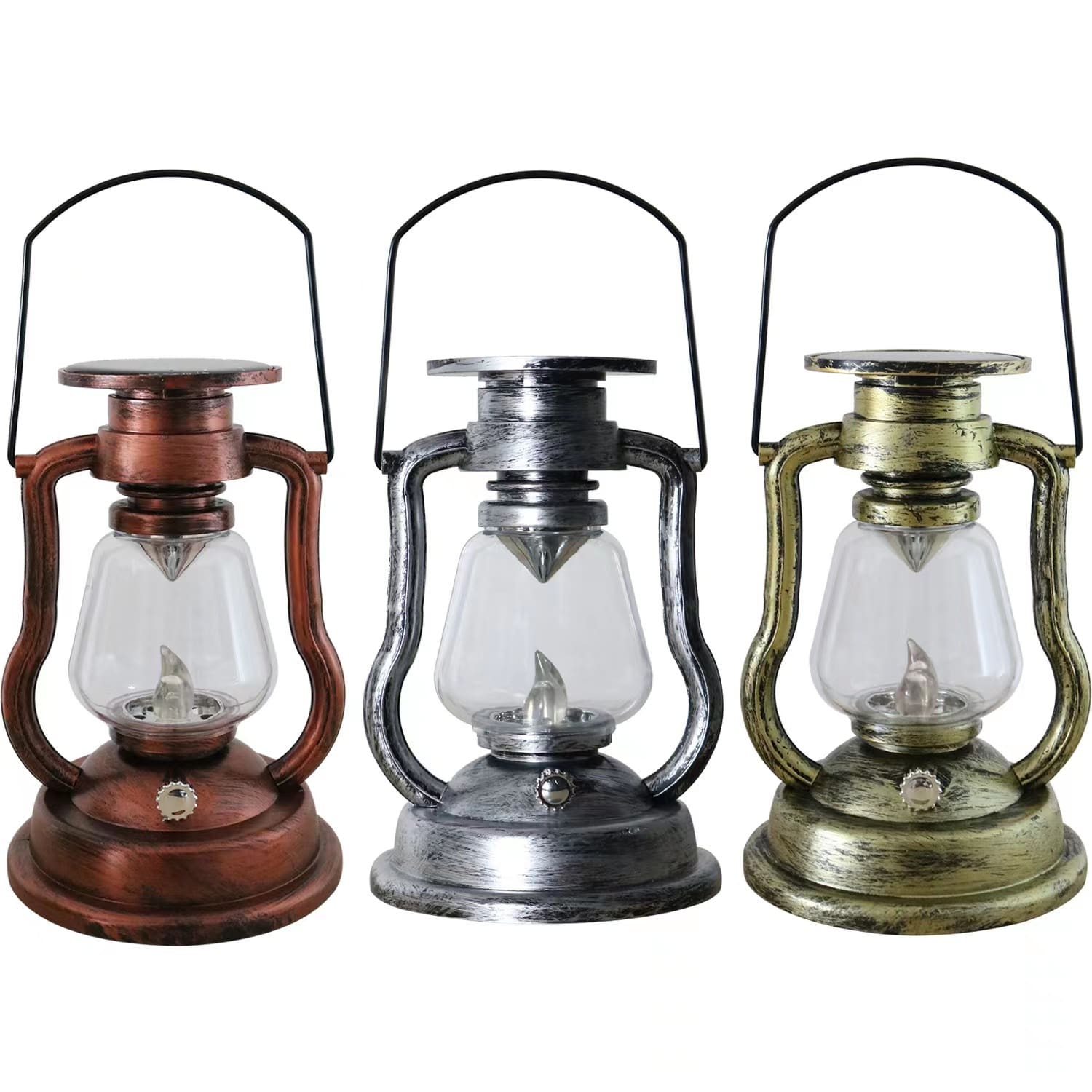 Retro Năng Lượng Mặt Trời Đèn Dầu Ngựa Đèn Lồng Đèn Di Động Nhà Ngoài - DNT-2218