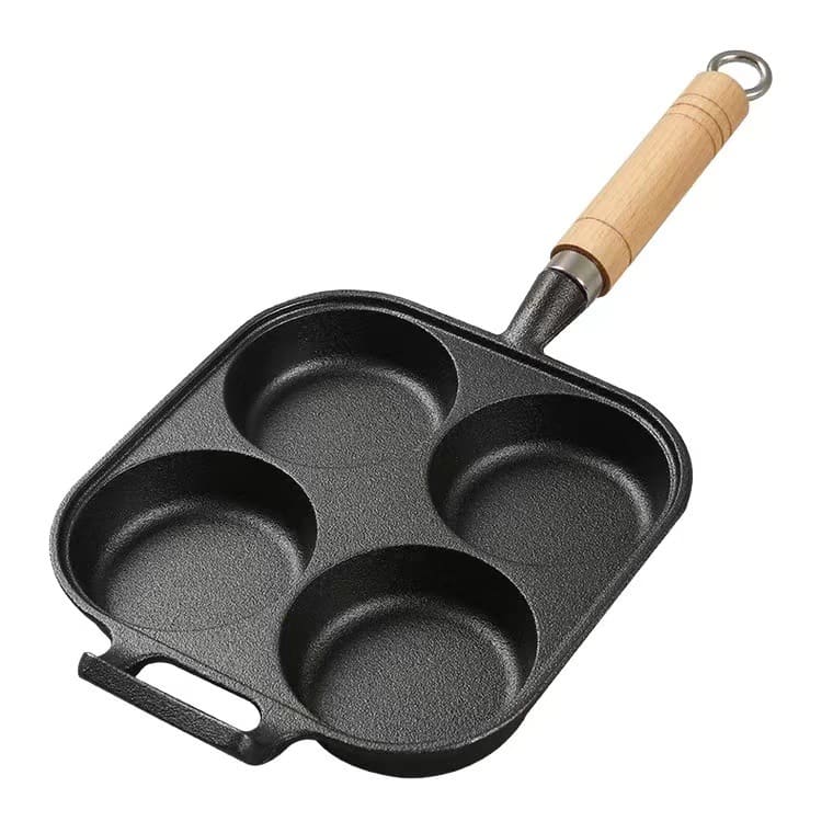 Gang dày nồi 4 lỗ trứng tráng nồi trứng burger cao cấp, tiện lợi cho nhà hàng THN-192