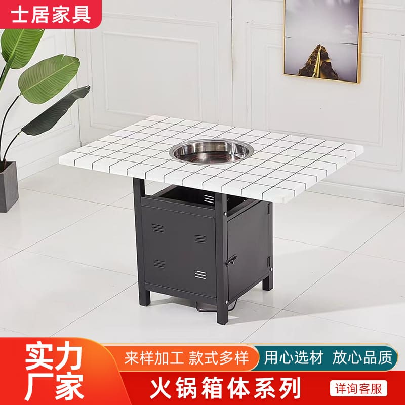 Lẩu hộp phục vụ thịt nướng bàn tròn vuông lẩu cao cấp, tiện lợi cho nhà hàng  BN-176