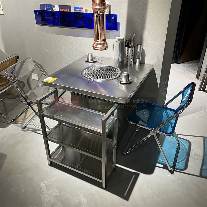 Bàn lẩu bếp điện từ tích hợp inox thương mại cao cấp, tiện lợi cho nhà hàng B BN-03