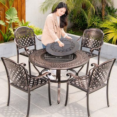 Bàn ghế nhôm đúc cao cấp ngoài trời nhập khẩu ngoài trời bền đẹp, thân thiện  BGSV_1124