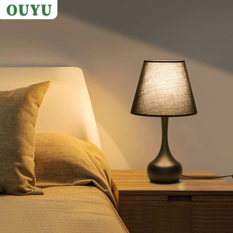 Xuyên biên giới Mỹ vải đèn bàn phòng ngủ đèn ngủ Bắc Âu đơn giản phòng - DDB-845