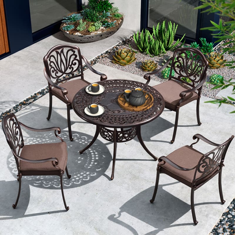 Bàn ghế vẻ đẹp hiện đại và bền bỉ của ngoài trời bền đẹp, thân thiện môi trườ BGSV_1706