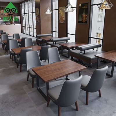 Bàn ghế Màu đỏ ròng Gỗ rắn Quán cà phê Khu giải trí Cửa - BGCF-18