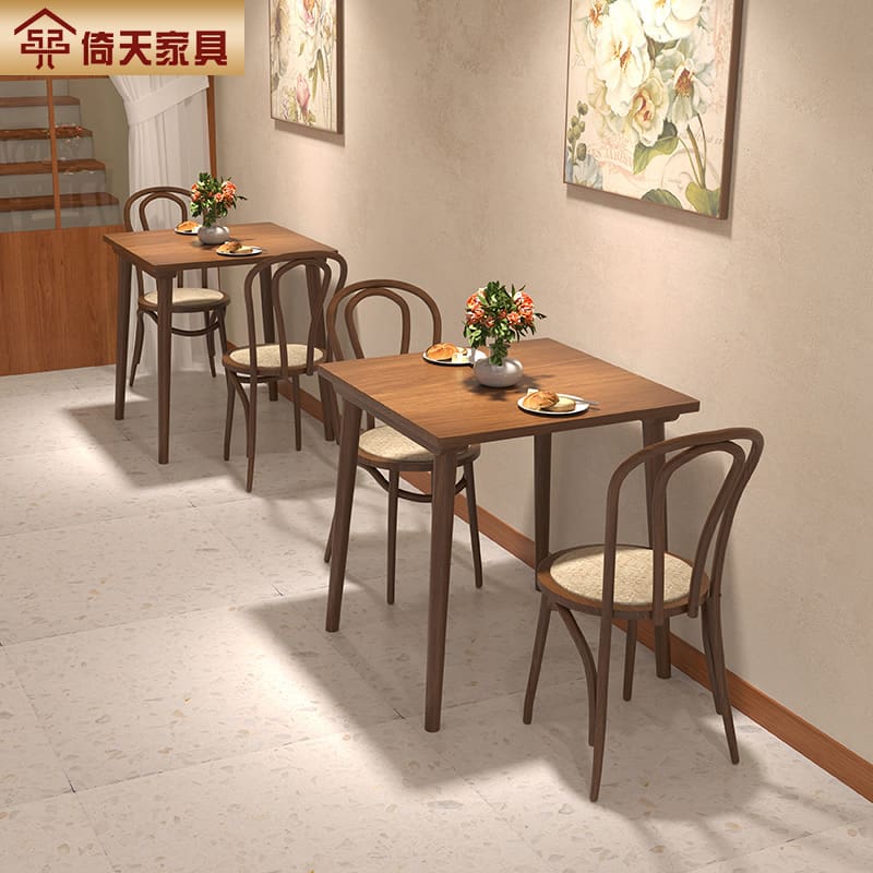 Bàn ghế Yitian nhà hàng hiện đại Bàn ghế ăn bằng gỗ nguyên - BGCF-739
