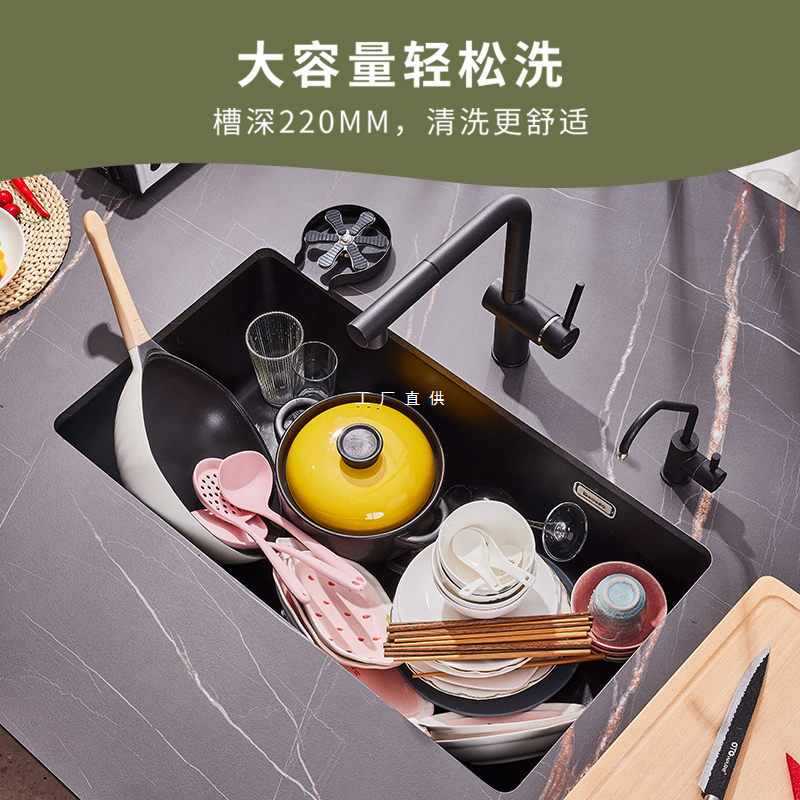 Chậu rửa bát bằng đá thạch anh ý chậu rửa cao cấp, tiện lợi cho nhà hàng CR-138