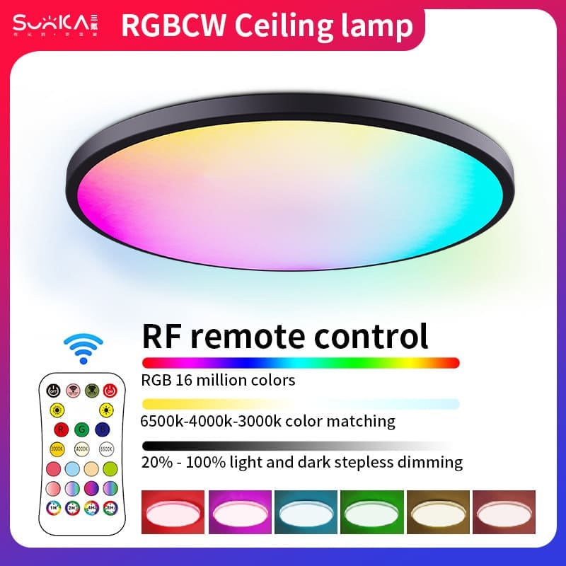 Đèn trần mới của Amazon RGBCW điều chỉnh độ sáng đủ màu và - DTN-721