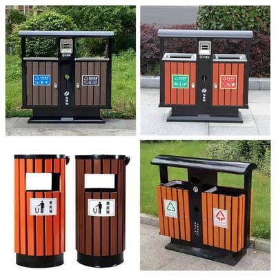 Thùng rác ngoài trời thùng rác công viên khu vực ngoài trời bền đẹp, thân thi TGNT_377
