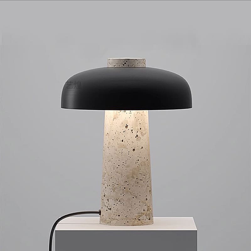 THỰC ĐƠN Ngược màu vàng travertine nấm đèn bàn wabi-sabi phong cách t - DDB-1060