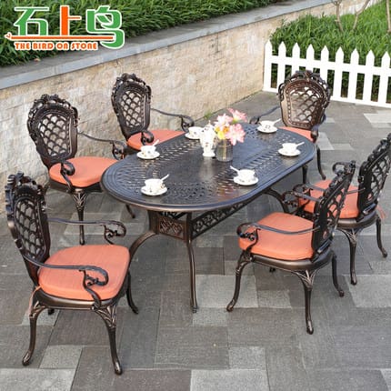 Bàn ghế nhôm đúc ngoài trời bàn ghế ngoài trời ngoài trời bền đẹp, thân thiện BGSV_1150