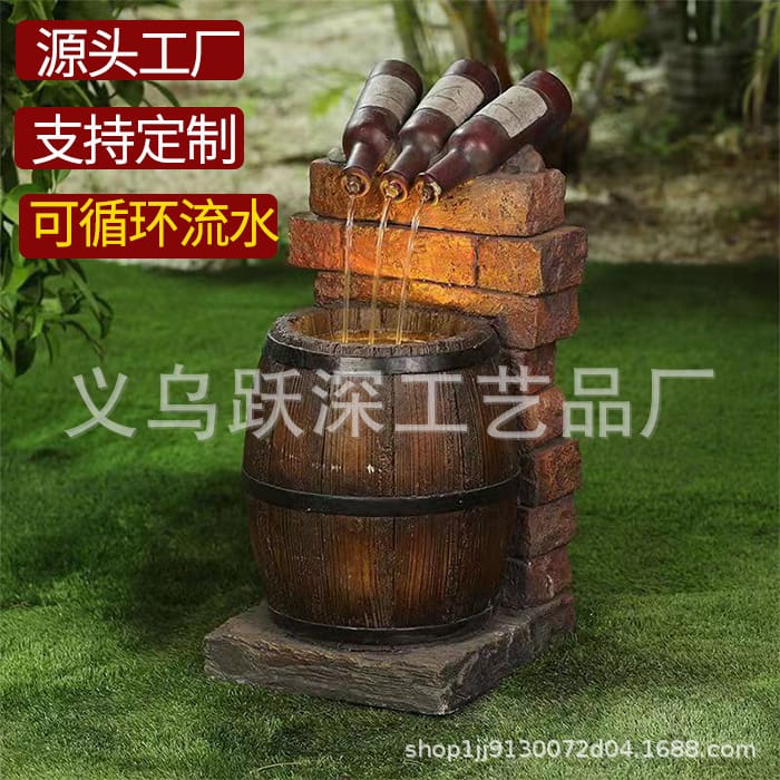 Thùng rượu tự lưu thông nước sân vườn sân bãi ngoài trời bền đẹp, thân thiện  nan