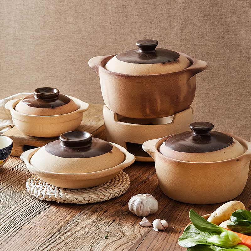Nồi đất sét gốm nung khô không nứt kiểu cũ cao cấp, tiện lợi cho nhà hàng BN-341