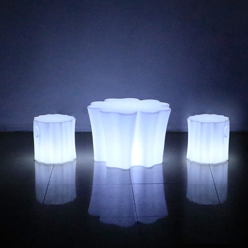 Bàn ghế Đèn LED phát sáng Bàn quầy bar Hộp KTV Bàn năm lá - BGCF-1983