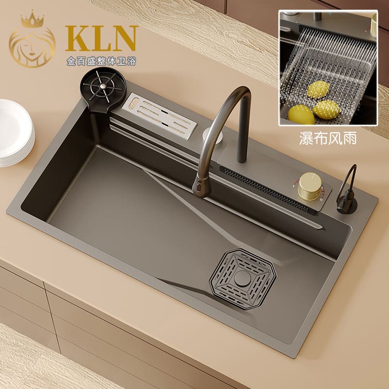 4.0 raindance thác nano 304 bồn rửa bát inox lớn cao cấp, tiện lợi cho nhà hà CR-94