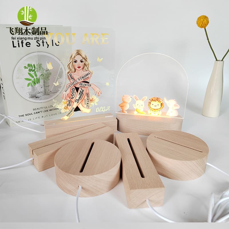 Gỗ nguyên khối hình chữ nhật dải đèn ngủ led ngoài trời bền đẹp, thân thiện m nan