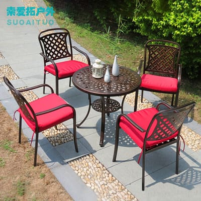 Bàn ghế nhôm đúc ngoài trời ngoài trời bàn ghế ngoài trời bền đẹp, thân thiện BGSV_1195