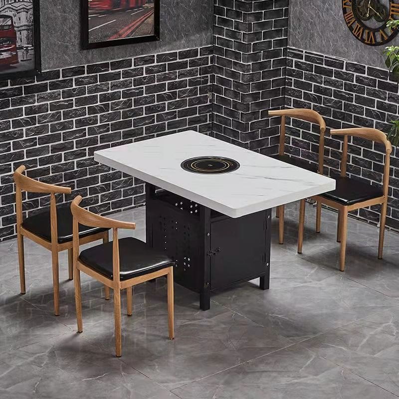 Bàn ăn phong cách công nghiệp dành cho nhà hàng, cao cấp, tiện lợi cho nhà hà BN-476