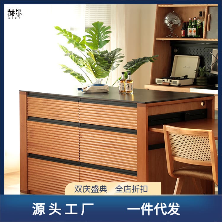 Đảo kaisen bếp thanh gỗ chắc chắn bàn đá phiến cao cấp, tiện lợi cho nhà hàng TR-20