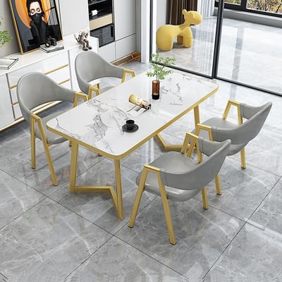 Bàn ghế Bắc Âu lưới màu đỏ hiện đại sang trọng dài sang - BGCF-282