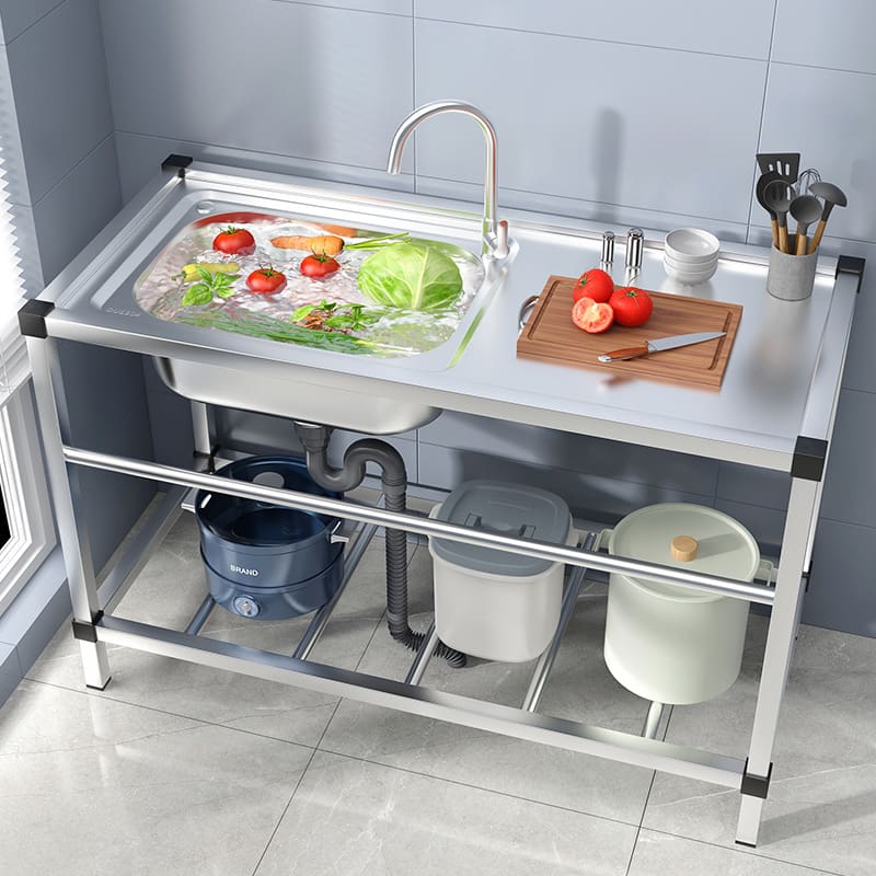 Nhà bếp inox 304 bồn rửa chậu rửa rau chậu cao cấp, tiện lợi cho nhà hàng CR-454