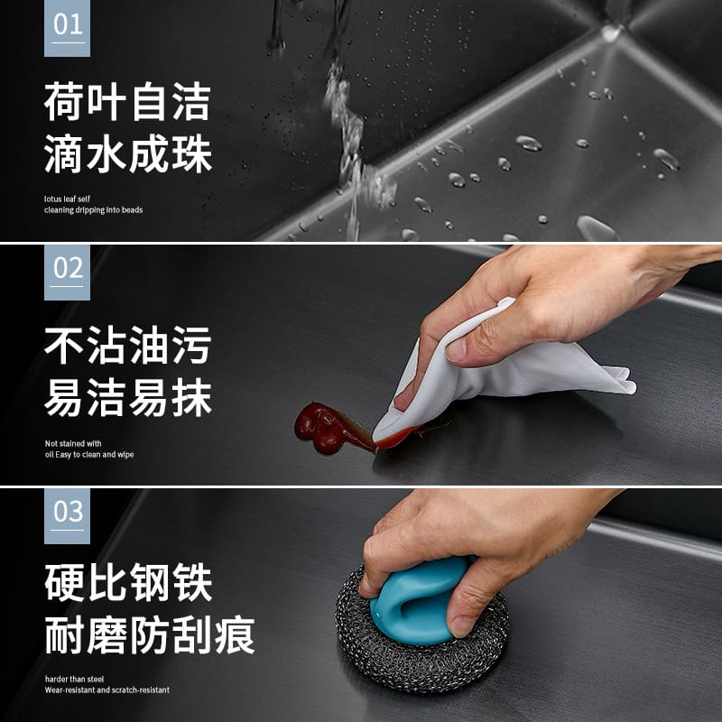 Jih3 bán buôn thanh nano đen bồn rửa khe cắm cao cấp, tiện lợi cho nhà hàng C CR-252