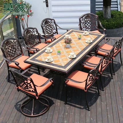 Bàn ghế ngoài trời sân vườn biệt thự phong cách ngoài trời bền đẹp, thân thiệ BGSV_1066