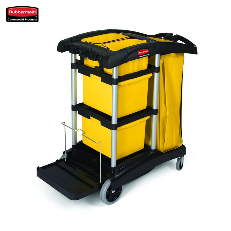 Xe dọn vệ sinh công suất lớn rubbermaid xe dọn chất lượng cho khách sạn DKS-483