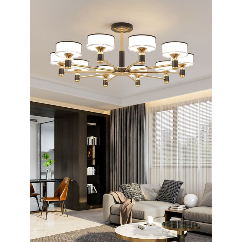 Đèn phòng khách hiện đại hộ gia đình đơn giản Bắc Âu chống bụi đèn chùm - DC-983