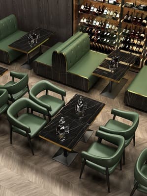 Bàn ghế quầy bar ghế sofa thanh quán rượu quán trà sữa đôi - BGCF-263