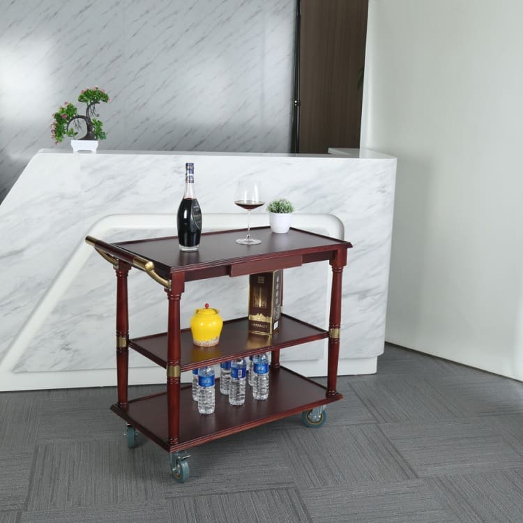 Gỗ di động thép di động gỗ ba tầng đồ chất lượng cho khách sạn DKS-682
